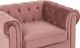 Beliani Πολυθρόνα Βελούδινη Ροζ CHESTERFIELD
