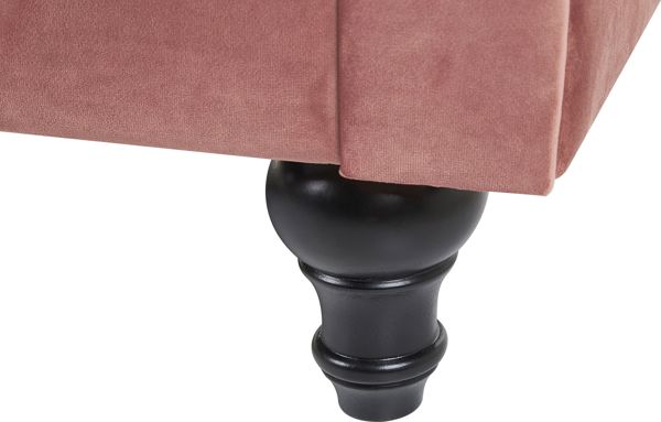 Beliani Πολυθρόνα Βελούδινη Ροζ CHESTERFIELD