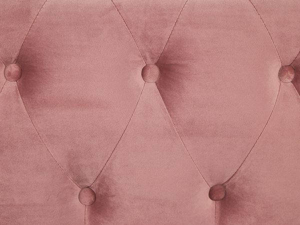 Beliani Πολυθρόνα Βελούδινη Ροζ CHESTERFIELD