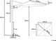 Beliani Ομπρέλα Κήπου Monza 250x250 cm, Τετράγωνη με Μπούμα, Μπορντό
