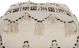 Beliani Pouffe Thondi Τετράγωνο Υφαντό Πουφ 50x50x50 εκ. Μπεζ με Κρόσσια Boho Style