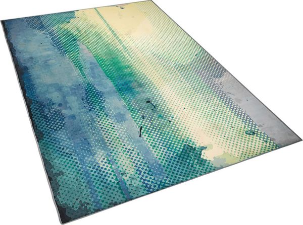 Beliani Χαλί SUSUZ Πολυεστερικό 140x200cm Γαλαζοπράσινο