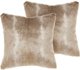 Beliani 2 διακοσμητικά μαξιλάρια 45 x 45 cm καφέ HORDEUM 11356110 4251682278324