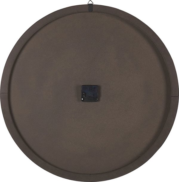 Beliani Ρολόι Τοίχου MICHAPAN 60cm, Διακοσμητικό από MDF σε Ανοιχτόχρωμο Ξύλο με Μαύρους Δείκτες