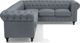 Beliani Γωνιακός αριστερός καναπές, γκρι CHESTERFIELD 8083385 4260624111193