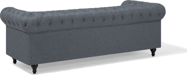 Beliani Γωνιακός αριστερός καναπές, γκρι CHESTERFIELD 8083385 4260624111193