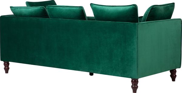 Beliani 3θέσιος βελούδινος καναπές πράσινος FENSTAD 8083396 4251682209762