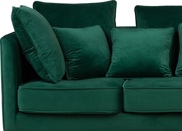 Beliani 3θέσιος βελούδινος καναπές πράσινος FENSTAD 8083396 4251682209762