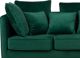 Beliani 3θέσιος βελούδινος καναπές πράσινος FENSTAD 8083396 4251682209762