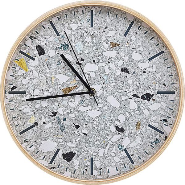 Beliani Ρολόι τοίχου 31 cm γκρι GORDOLA 8034623 4251682242257