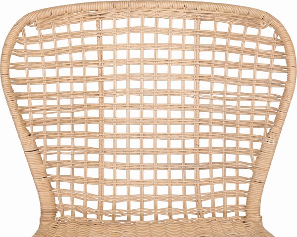 Beliani Σετ 2 Καρέκλες Τραπεζαρίας ELFROS, Rattan, Μπεζ Χρώμα