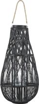 Beliani Ξύλινο φανάρι 77 cm μαύρο TONGA 8082962 4251682204491