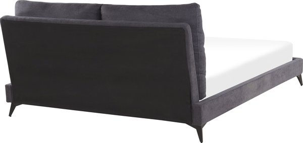 Κρεβάτι Beliani Velvet 180 x 200 cm σκούρο γκρι MELLE 8034391 4251682256582