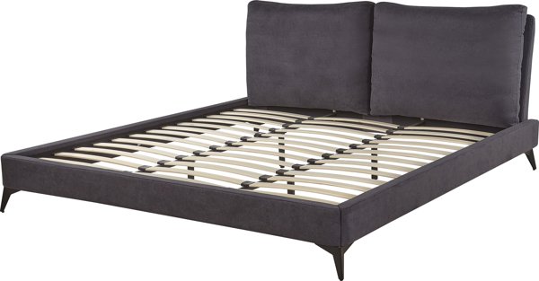 Κρεβάτι Beliani Velvet 180 x 200 cm σκούρο γκρι MELLE 8034391 4251682256582