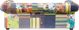 Beliani Καναπές Chesterfield 3θέσιος Patchwork, Κίτρινος, Ύφασμα Υψηλής Ποιότητας με Ξύλινα Πόδια Ευκαλύπτου