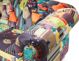 Beliani Καναπές Chesterfield 3θέσιος Patchwork, Κίτρινος, Ύφασμα Υψηλής Ποιότητας με Ξύλινα Πόδια Ευκαλύπτου