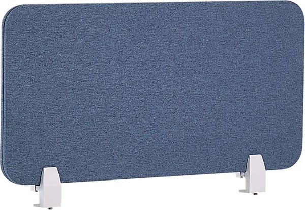 Beliani Wally Διαχωριστικό Γραφείου 80 x 40 cm Μπλε, Θήκη Προστασίας Ιδιωτικότητας