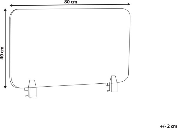 Beliani Wally Διαχωριστικό Γραφείου 80 x 40 cm Μπλε, Θήκη Προστασίας Ιδιωτικότητας