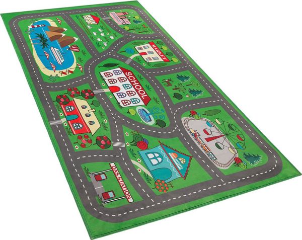 Beliani Παιδικό χαλί με στάμπα πόλης 80 x 150 cm ΕΔΩ 7961862 4251682221252