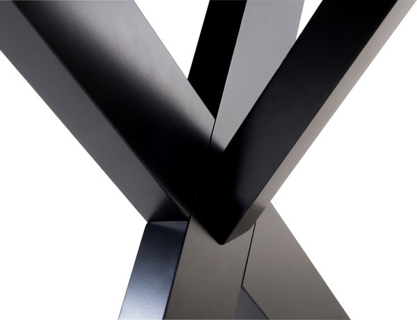 Τραπεζαρία Beliani LISALA 180x100cm, Μαύρο Τραπέζι Τραπεζαρίας από MDF με Ξύλινα Πόδια