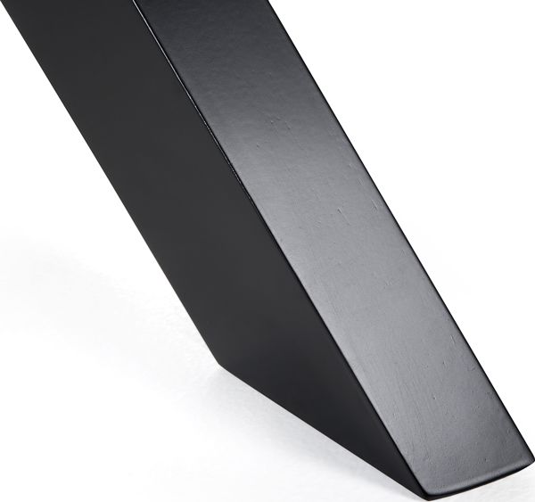 Τραπεζαρία Beliani LISALA 180x100cm, Μαύρο Τραπέζι Τραπεζαρίας από MDF με Ξύλινα Πόδια