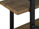 Βιβλιοθήκη Beliani Timber με 3 Ράφια, Βιομηχανικό Στυλ, Σκούρο Ξύλο και Μεταλλικό Σκελετό