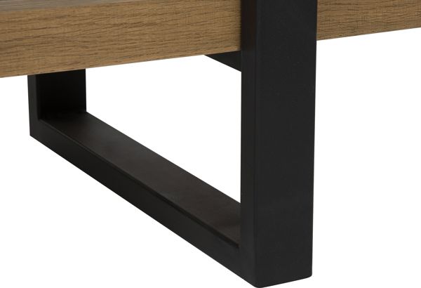 Βιβλιοθήκη Beliani Timber με 3 Ράφια, Βιομηχανικό Στυλ, Σκούρο Ξύλο και Μεταλλικό Σκελετό
