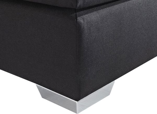Beliani Επενδυμένο κρεβάτι continental 160 x 200 cm μαύρο PRESIDENT 8406135 4260580931385