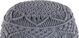 Beliani Pouf Kayseri 40cm, Υφαντό Πουφ από Βαμβάκι, Γκρι, Μοντέρνο & Boho Στυλ