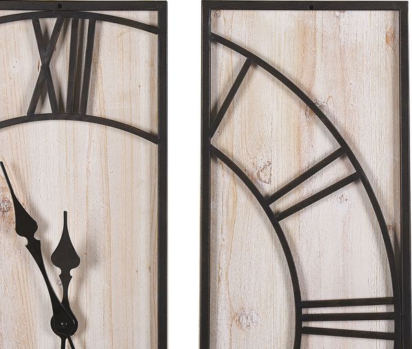 Ρολόι τοίχου Beliani 75 x 75 cm ανοιχτό ξύλο COATLAN 8034621 4251682260725
