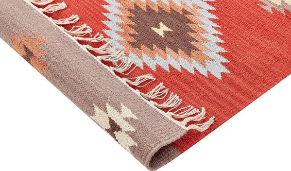Χαλί Beliani Βαμβακερό κιλίμ 80 x 150 cm πολύχρωμο LORUT Lumarko! 13508734 4255664829443