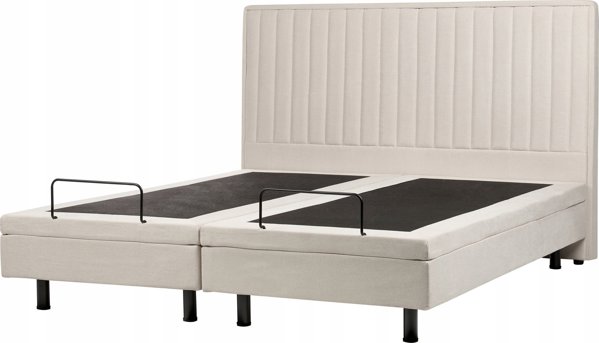 Ρυθμιζόμενο κρεβάτι με επένδυση 180 x 200 cm σε μπεζ χρώμα DUKE II Lumarko από την Beliani!