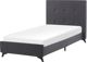 Beliani Επενδυμένο κρεβάτι 90 x 200 cm γκρι AMBASSADOR 8328180 4260624119823