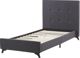 Beliani Επενδυμένο κρεβάτι 90 x 200 cm γκρι AMBASSADOR 8328180 4260624119823