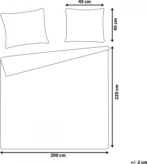 Beliani Σετ καλύμματα με ανάγλυφα μαξιλάρια 200 x 220 cm καφέ RAYEN 11356574 4251682277945