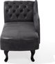 Beliani Chaise longue eco σουέτ αριστερό γκρι NIMES 8034697 4260580926244