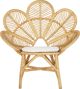 Beliani Σετ 2 Πολυθρόνες Rattan Florentine, Μπεζ με Μαξιλάρια, Σε Σχήμα Παγώνι
