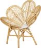 Beliani Σετ 2 Πολυθρόνες Rattan Florentine, Μπεζ με Μαξιλάρια, Σε Σχήμα Παγώνι