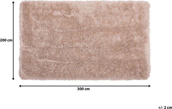 Χαλί Beliani Shaggy 200 x 300 cm μπεζ CIDE 8406054 4251682221023