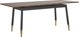 Beliani California Επεκτεινόμενη Τραπεζαρία 160/200x90cm, Σκούρο Ξύλο με Μαύρο Σκελετό