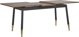 Beliani California Επεκτεινόμενη Τραπεζαρία 160/200x90cm, Σκούρο Ξύλο με Μαύρο Σκελετό