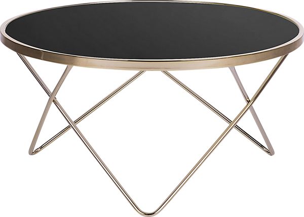 Τραπεζάκι σαλονιού Beliani Μαύρο και χρυσό MERIDIAN II 8083173 4251682225427