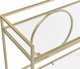 Beliani Μεταλλικό Καρότσι Κουζίνας Kerry 2 Επιπέδων με Γυάλινες Επιφάνειες, Χρυσό