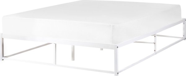 Μεταλλικό κρεβάτι Beliani 140 x 200 cm λευκό VIRY Lumarko!