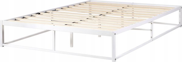 Μεταλλικό κρεβάτι Beliani 140 x 200 cm λευκό VIRY Lumarko!