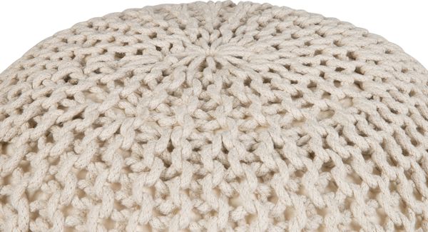 Beliani Pouf 50 x 35 cm κιτρινομπεζ CONRAD 8083424 4251682203135