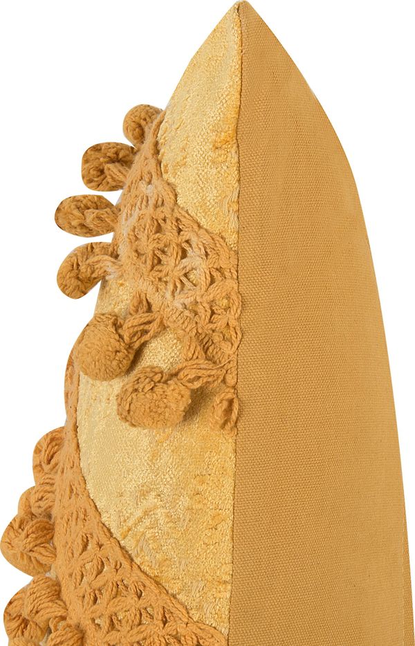 Beliani Διακοσμητικό μαξιλάρι 30 x 50 cm κίτρινο AYROOR 7984384 4251682228015