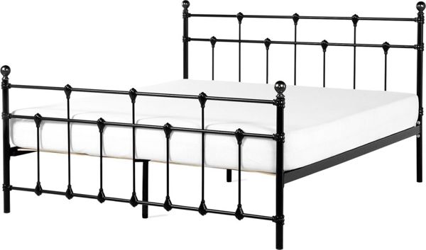 Beliani Μεταλλικό κρεβάτι 180 x 200 cm μαύρο LYNX 8406130 4260580928873