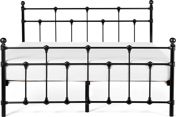 Beliani Μεταλλικό κρεβάτι 180 x 200 cm μαύρο LYNX 8406130 4260580928873