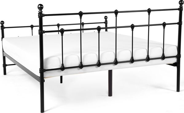 Beliani Μεταλλικό κρεβάτι 180 x 200 cm μαύρο LYNX 8406130 4260580928873